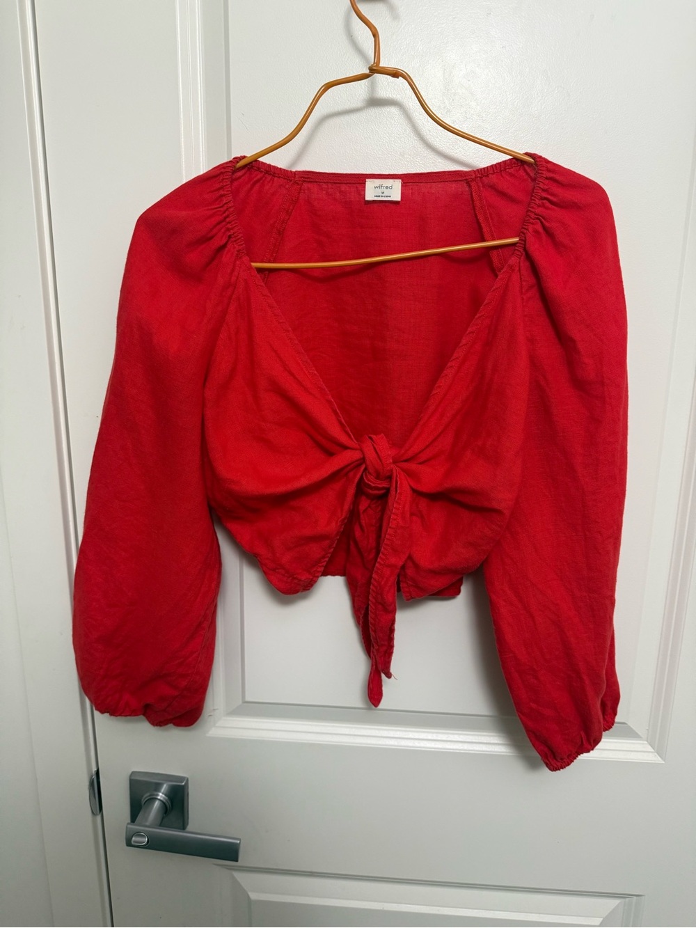Wilfred Aritzia Women's 100% Linen Tenley Top in size M